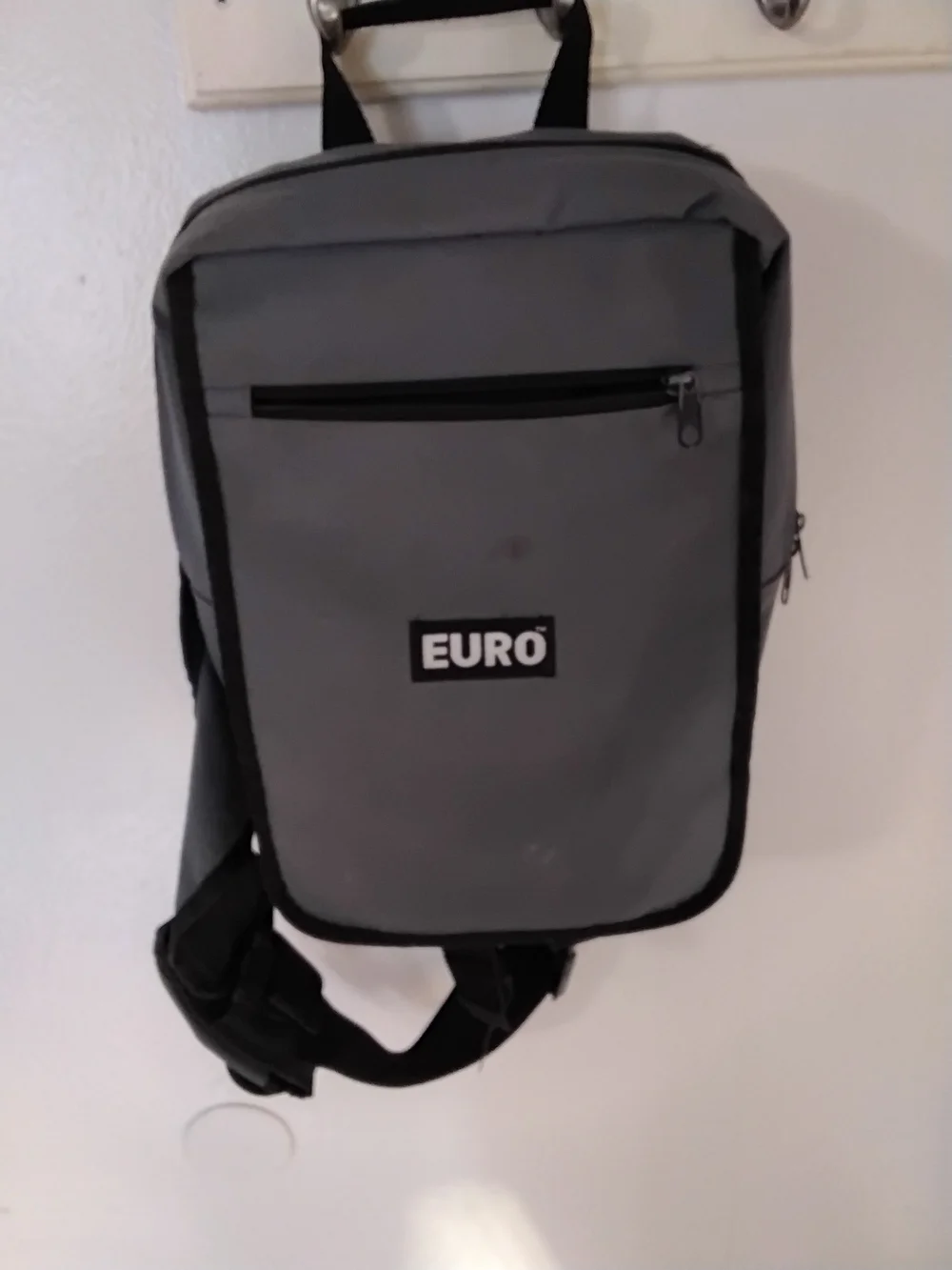 EuroSport Gray Canvas Urban Sling Crossbody Backpack Daypack